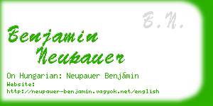 benjamin neupauer business card